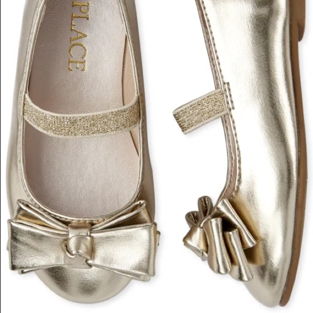 Adorable Gold Kids Flats